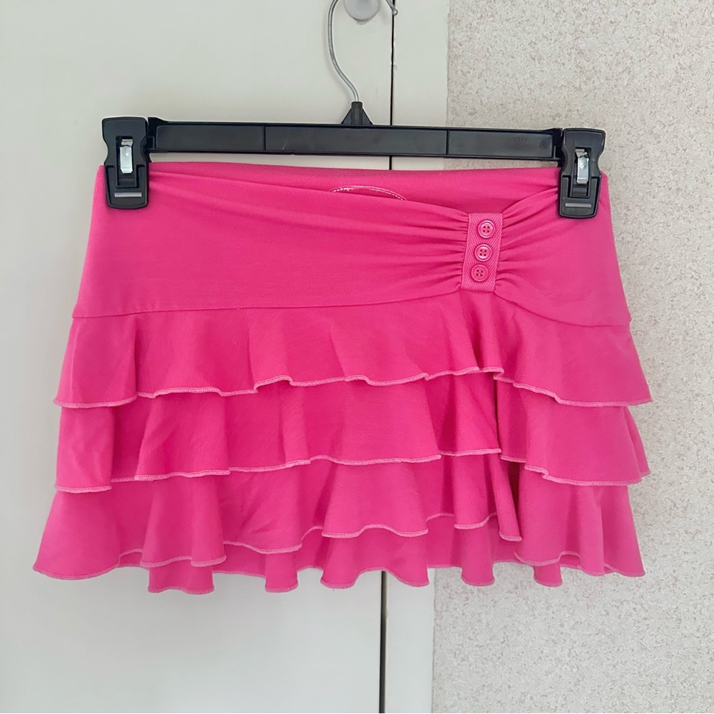 Abercrombie & Fitch Pink Ruffle Mini Skirt